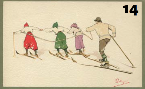 Skier Illustrations by Carlo Pellegrini