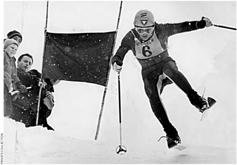 Jean-Claude Killy winning the classic Lauberhorn downhill at Wengen