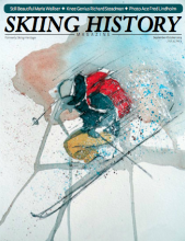 Skiing History Magazine Watercolor Painting by Spanish painter Ricardo Montoro